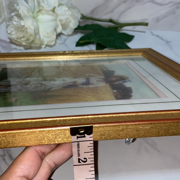 Print Of A Young Woman At A Landfill Collecting Flowers in Gold Tone Frame - Picture 17 of 17